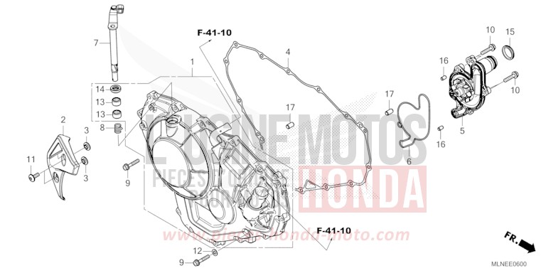 PANNEAU CARTER-MOTEUR D. (1) de Africa Twin MAT BALLISTIC BLACK METALLIC (NHA86) 2025